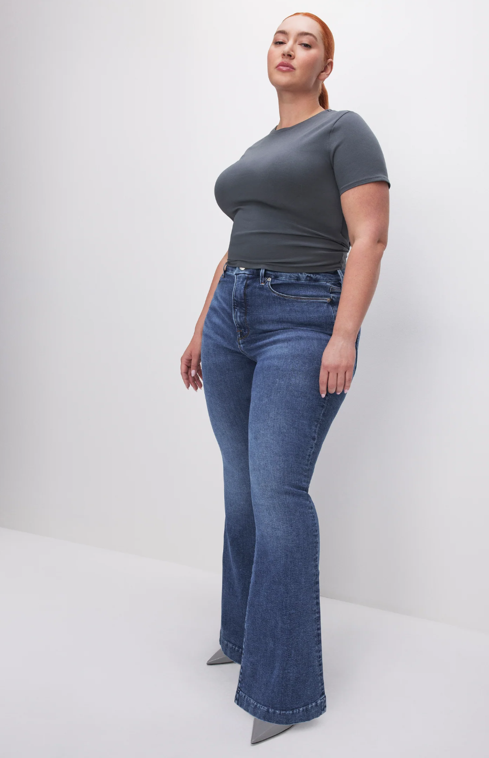 Simple pear high waist jeans